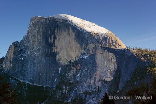 Snow-crowned Half Dome_23254.jpg - Photographed in Yosemite National Park, California, USA.
